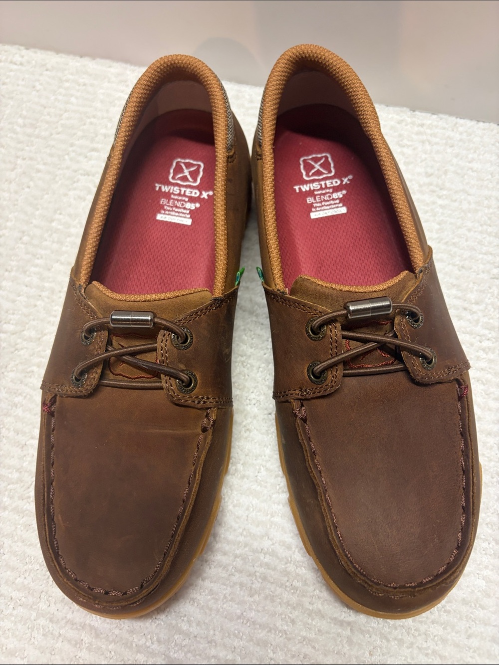 Twisted X Boat Shoes Brown Casual Comfort Slip On Loafers Womens Size 7.5